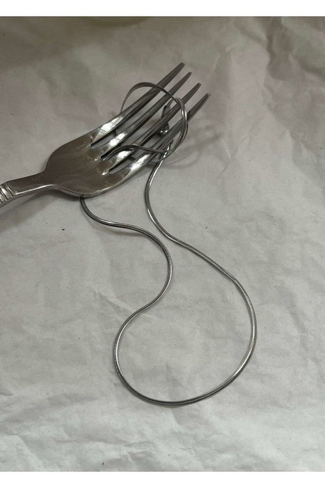 Heliophilia Silver Collar de Acero Plateado de 45 cm